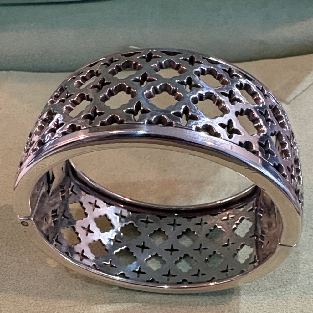Brighton Silver Bracelet with Intricate Cutout Design